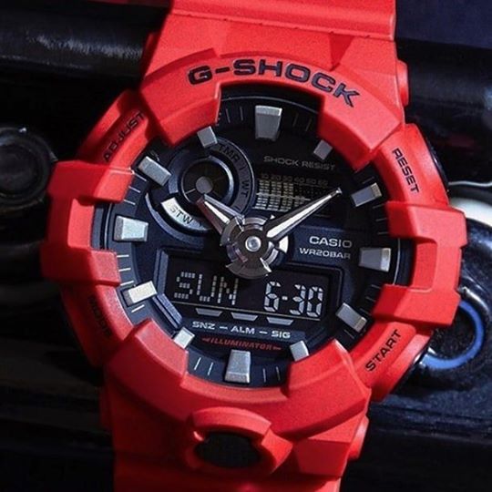 Casio GA-700-4A Red reloj deportivo rojo para caballero TIME Guatemala