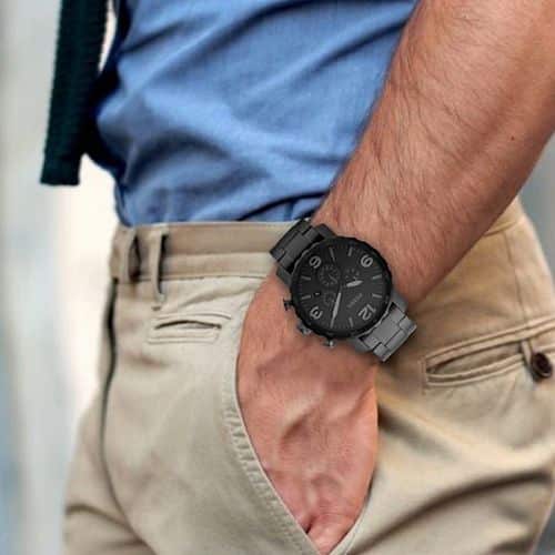 Fossil Nate JR1401 reloj negro acero inoxidable para hombre - TIME Guatemala