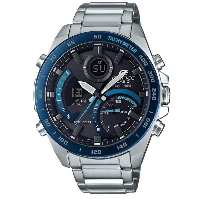 Casio Edifice Solar ECB-900DB-1B reloj de lujo plateado dial negro  deportivo casual para hombre - TIME Guatemala