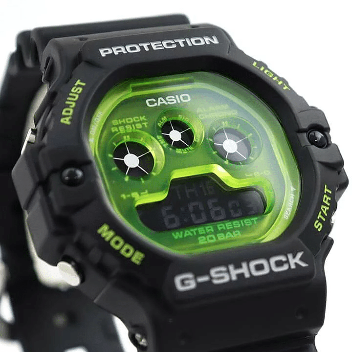 Casio G-Shock Water Resistant Black and Green DW-5900TS-1 reloj verde dial  negro casual deortivo para hombre - TIME Guatemala