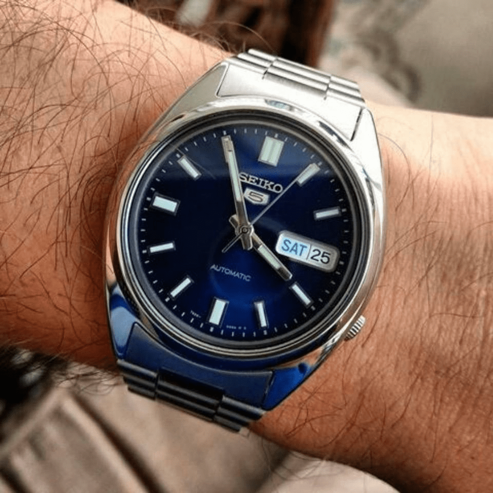 Seiko 5 SNXS77 Automatic 21 Jewels Blue reloj azul para caballero