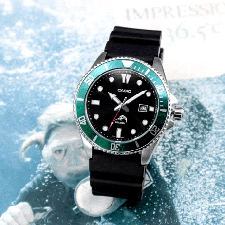 Casio Marlin Duro 200 MDV106 Green reloj verde japones de poliuretano negro  deportivo para hombre - TIME Guatemala