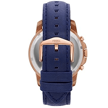 Fossil Grant Navy Leather Blue FS4835 reloj de cuero azul con dial rose  gold para hombre - TIME Guatemala
